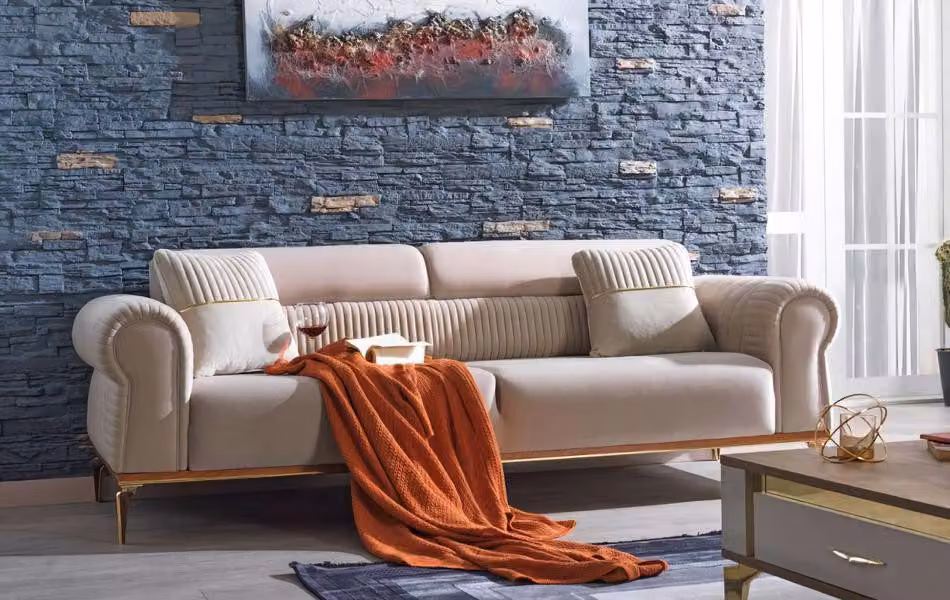 Polstercouch Dreisitzer Sofa Couch Polster Möbel Sitzmöbel Polstermöbel
