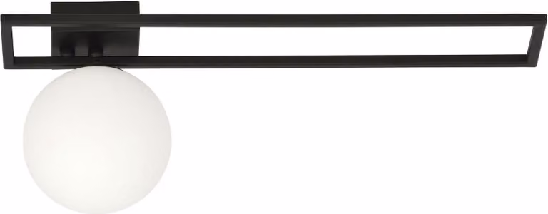 Lampada da soffitto Emibig 1xE14 40W IMAGO 1C NERO/OPALO 1130/1C