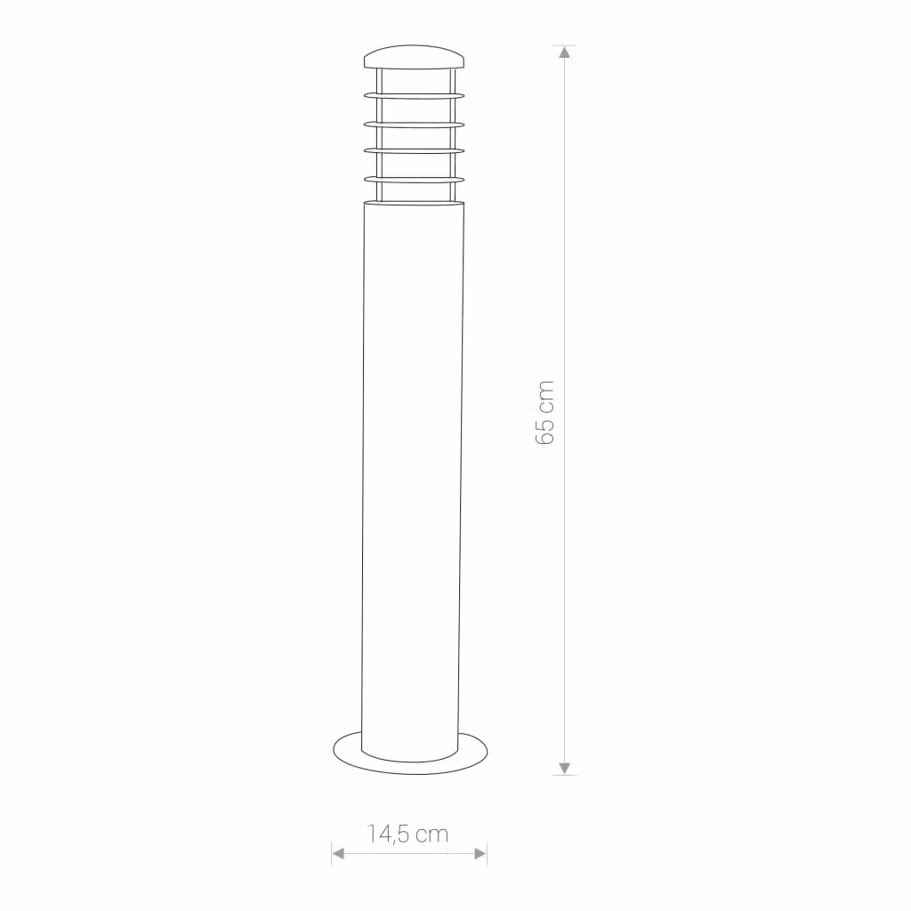 Paletto da giardino Nowodvorski Lighting HORN marrone in metallo con attacco E27 e protezione IP44 – 2