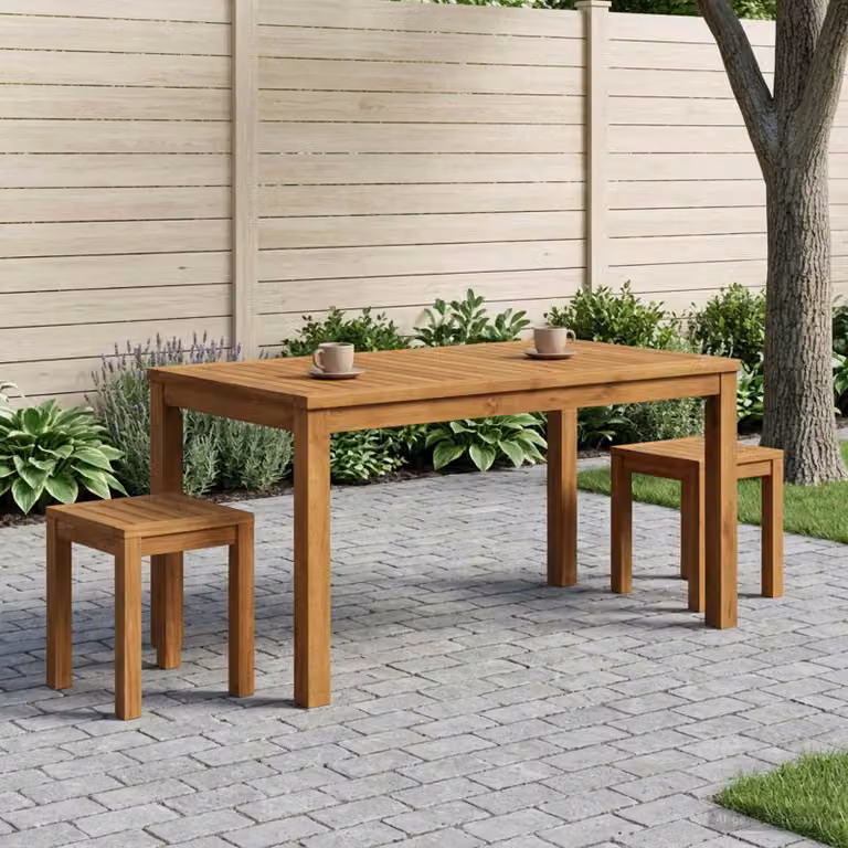 vidaXL Tavolino da salotto rettangolare in legno di acacia color marrone, L: 100,5 cm, P: 49 cm, H: 45 cm