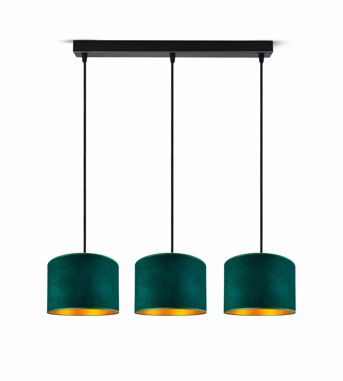 Lampada da soffitto verde lampada velour vintage moderna E27 lampada di design a 3 luci N230-H3-G