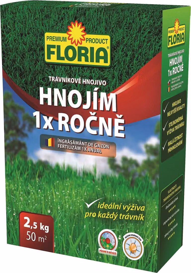FLORIA Concime per prato MANURE 1x ANNUAL 2,5 kg
