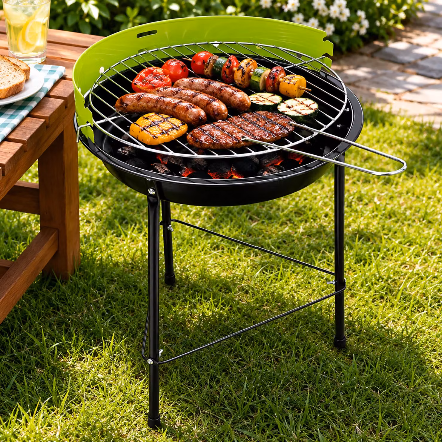 ALPINA Barbecue a carbone tondo in metallo tipo kettle – 2