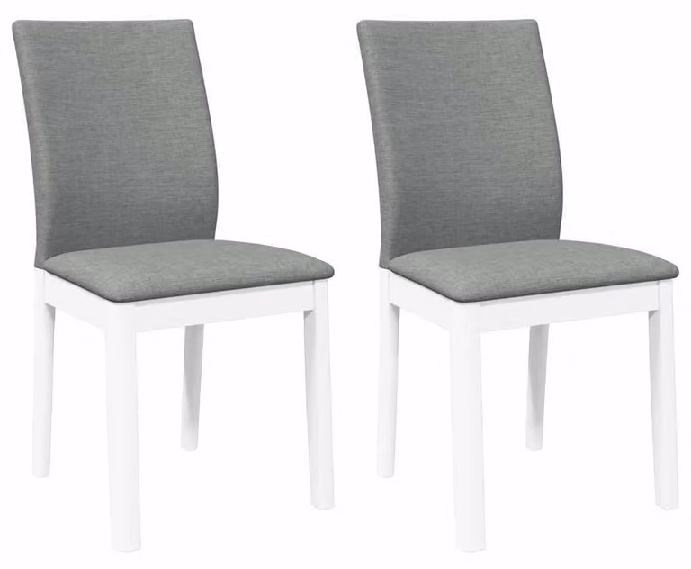 Set di 2 sedie da pranzo in legno massello con comodi cuscini