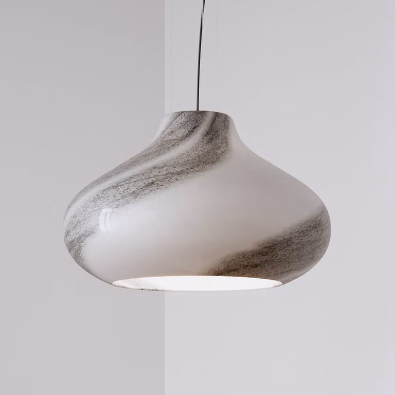 By Rydéns Lampada a sospensione in vetro Mira, dimmerabile, Soggiorno / Sala da pranzo, Vetro, Lampada a sospensione