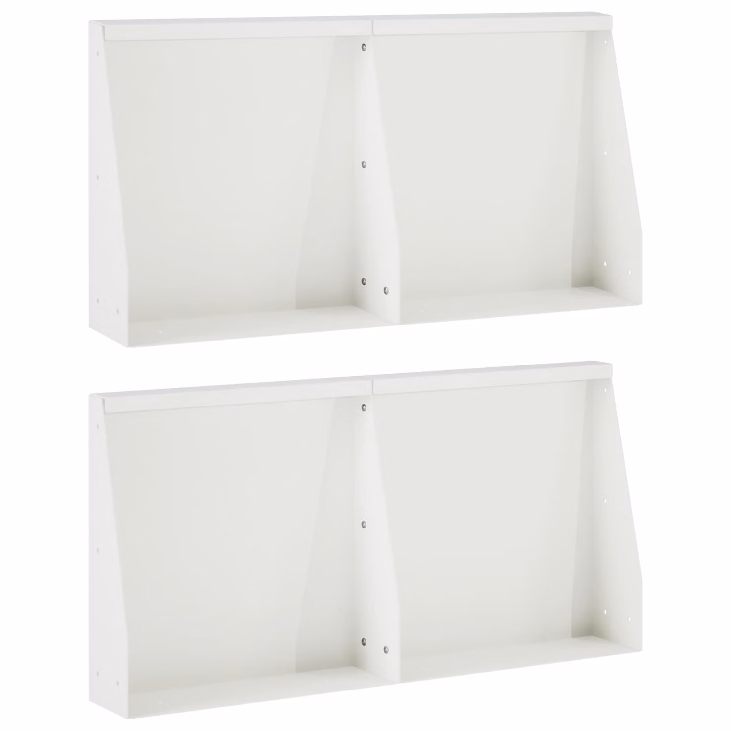 Set di 4 aiuole rialzate vidaXL in acciaio bianco per giardino ornamentale L/P/H: 40 x 12 x 30 cm