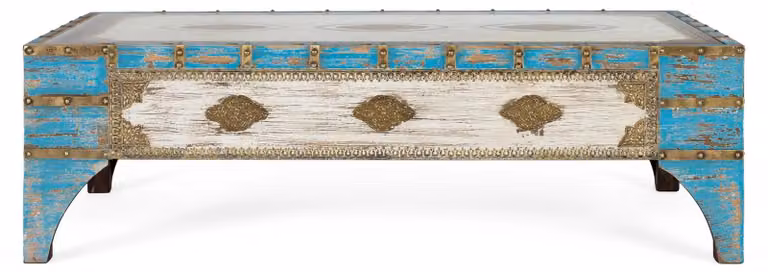 Tavolino Sanremo in legno di mango, 46 cm x 150 cm x 90 cm Giner y Colomer