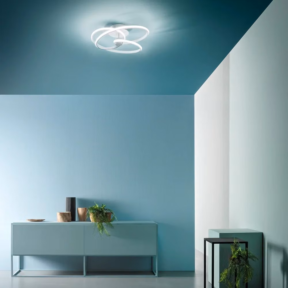 Plafoniera LED Diva Gealuce in alluminio e silicone opale, Dimmerabile, Luce Bianca Calda 3000K, 42W – 2