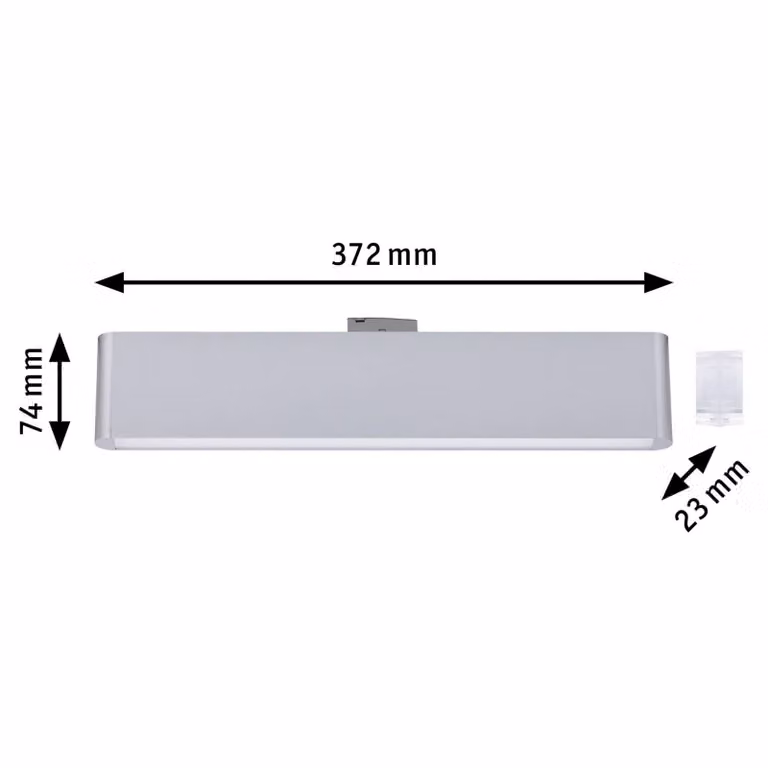 Paulmann Lampada da binario a LED URail Ceris, cromata, 3.000 K, 37 cm dimmerabile, Alluminio / Grigio / Zincato, Soggiorno / Sala da pranzo, Alluminio, Moderno