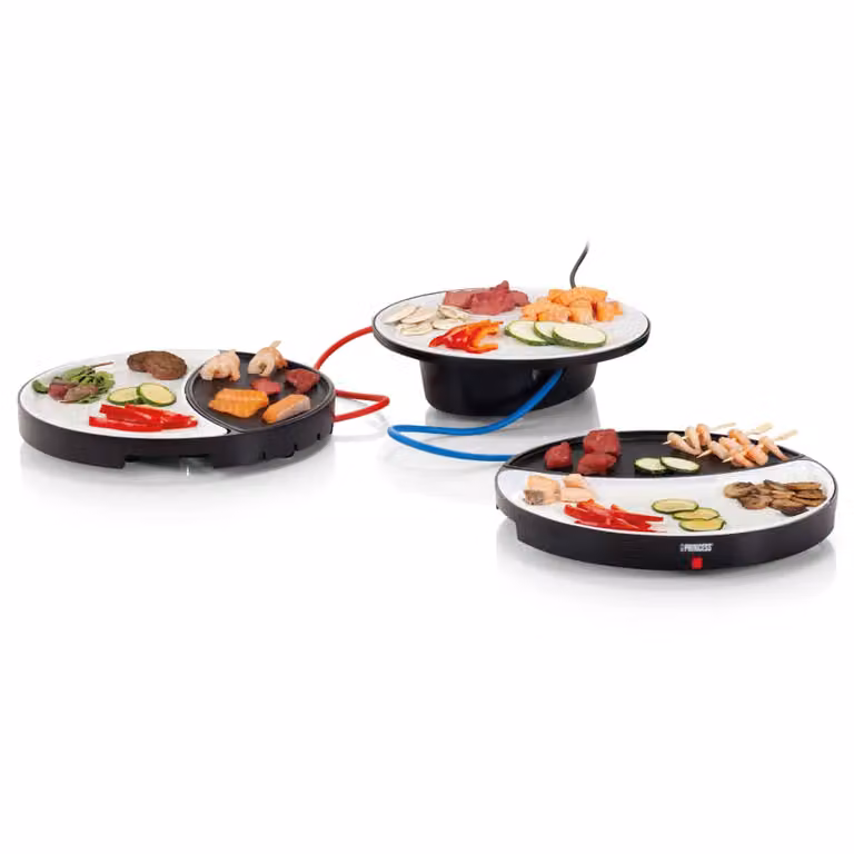 Princess grill da tavolo per 2 persone Dinner4All 500 W Bianco e nero