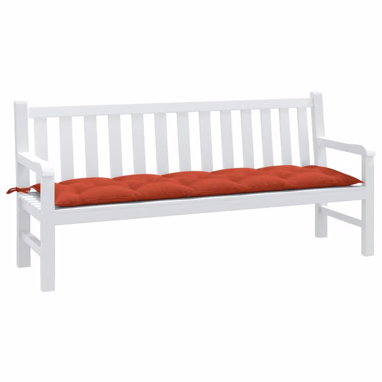 vidaXL Cuscino Panca da Giardino Rosso Mélange L: 180 cm, P: 50 cm, H: 7 cm in Tessuto di Poliestere