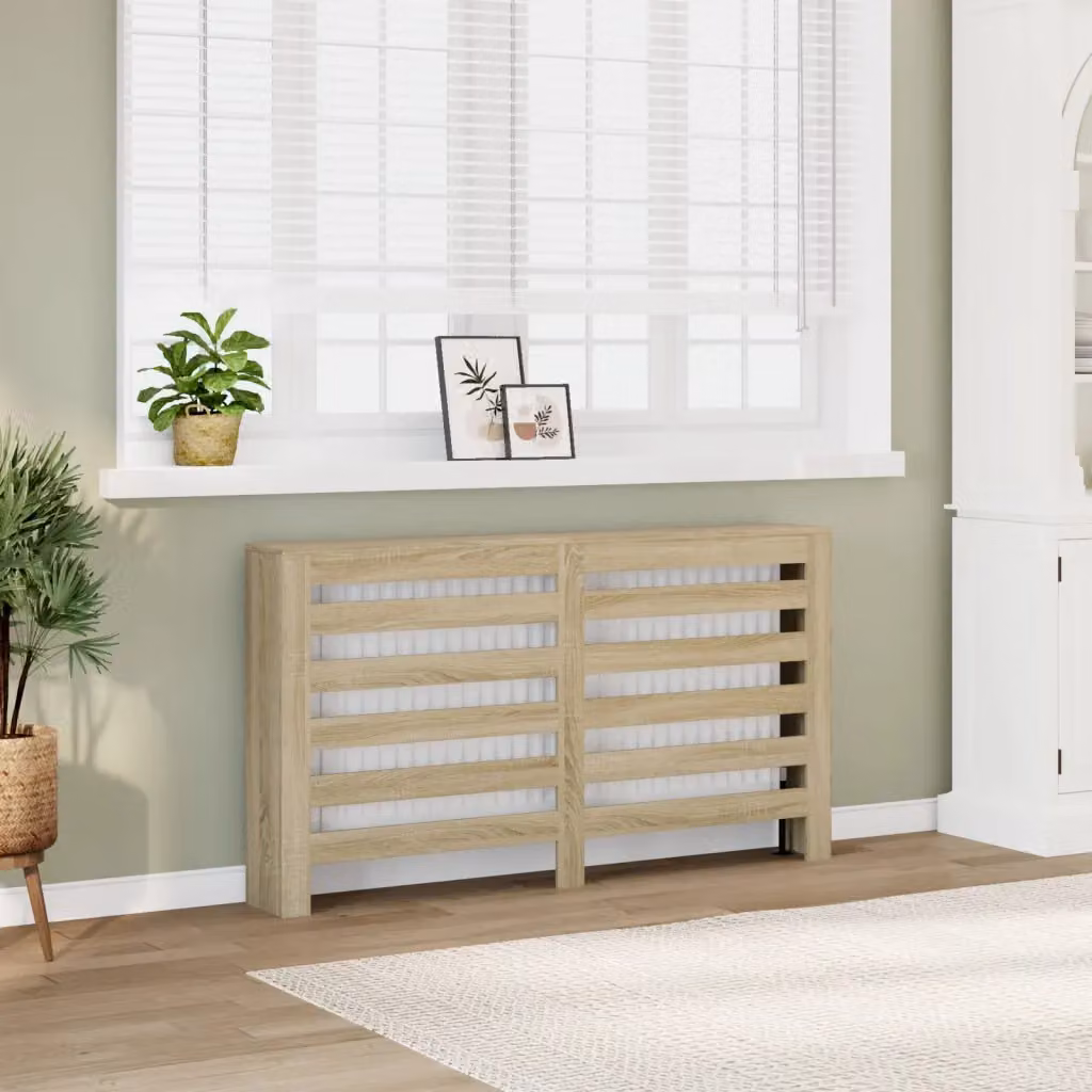 Copertura per radiatori vidaXL in legno Rovere Sonoma, L: 149 cm, P: 20 cm, H: 82 cm