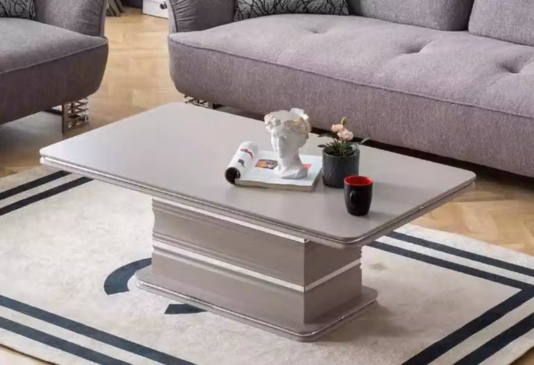 Couchtisch Wohnzimmertisch Beistelltisch Sofatisch beige Holz