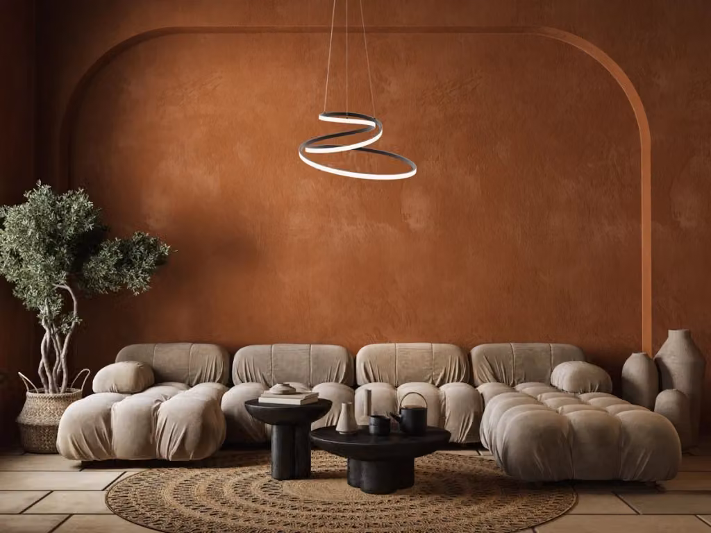 Lampada a sospensione moderna ad anello Italux con LED 60W in colore nero – 2