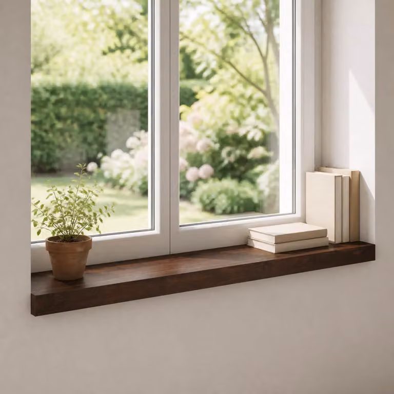 Set di 2 soglie per finestre vidaXL in legno marrone, L 90 x P 15 x H 2 cm