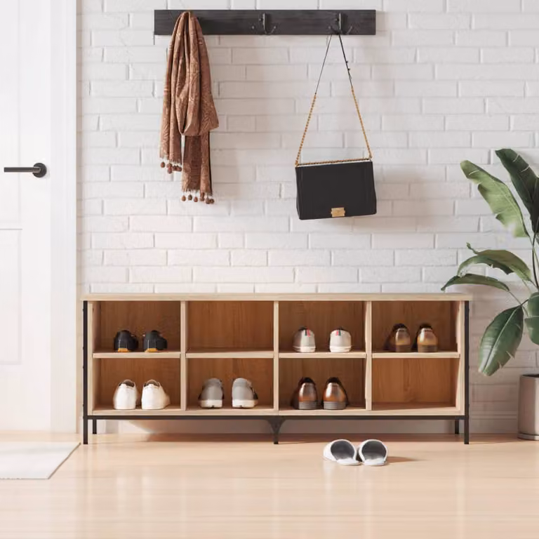 Scarpiera mobile vidaXL Rovere Sonoma marrone in legno e metallo