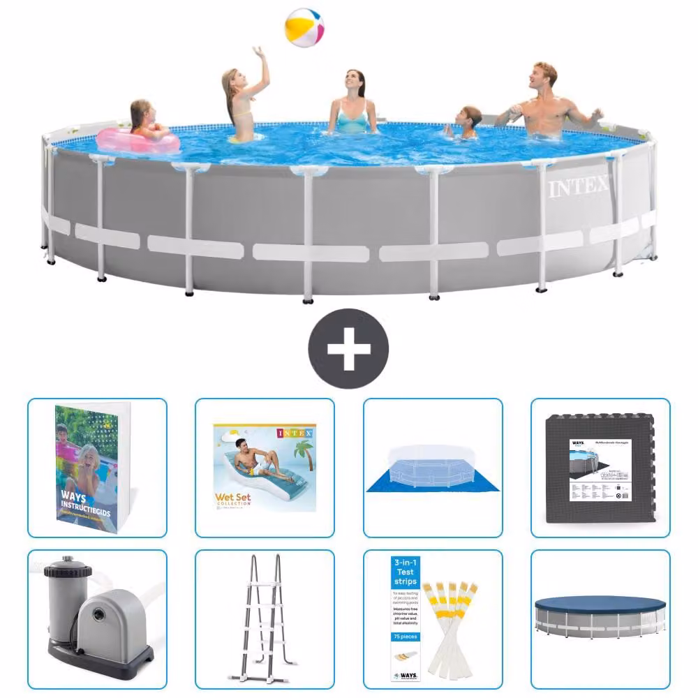 Struttura per piscina a forma di prisma - 549x122 cm - composta da 7 elementi - modello S533