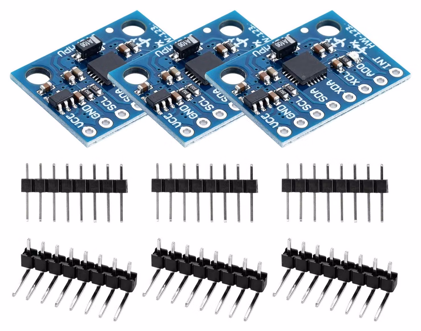 Modulo giroscopio MPU-6050, 3 assi, 6 gradi di libertà, interfaccia I2C, 16 bit, confezione da 3 pezzi