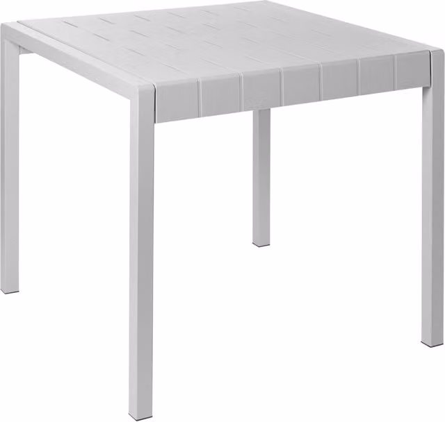 Tavolo da pranzo rettangolare da giardino BELIANI grigio opaco resistente alle intemperie L: 120 cm, P: 81 cm, H: 77 cm