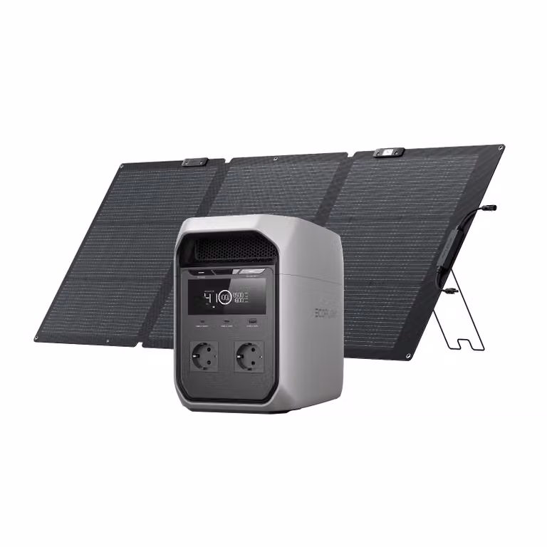 EF ECOFLOW DELTA 3 Classic: stazione di ricarica portatile con pannello solare da 160 W, batteria LiFePO4 da 1024 Wh, uscita CA da 1800 W (potenza di picco 3600 W)