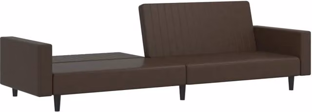 Divano letto | Sof¨¤ letto | Letto singolo a 2 Posti Marrone in Similpelle