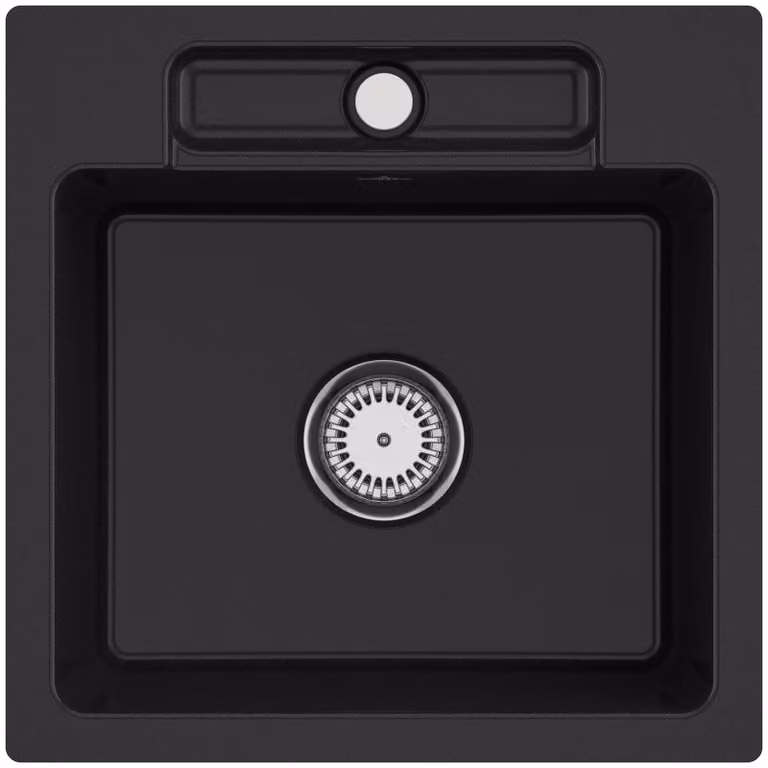 Lavello da incasso V&B Siluet 50 S Flat con scarico, a comando manuale, cromite