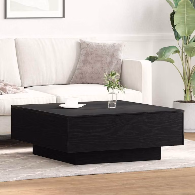 Maison Exclusive - Tavolino nero effetto rovere 80 x 80 x 31 cm