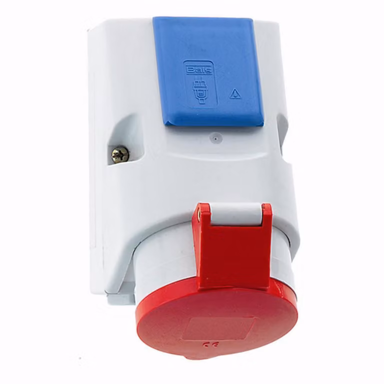 Presa combinata BALS Tk 5x32A IP44 400V 1011 6H + spina Schuko + connessione a filo sottile
