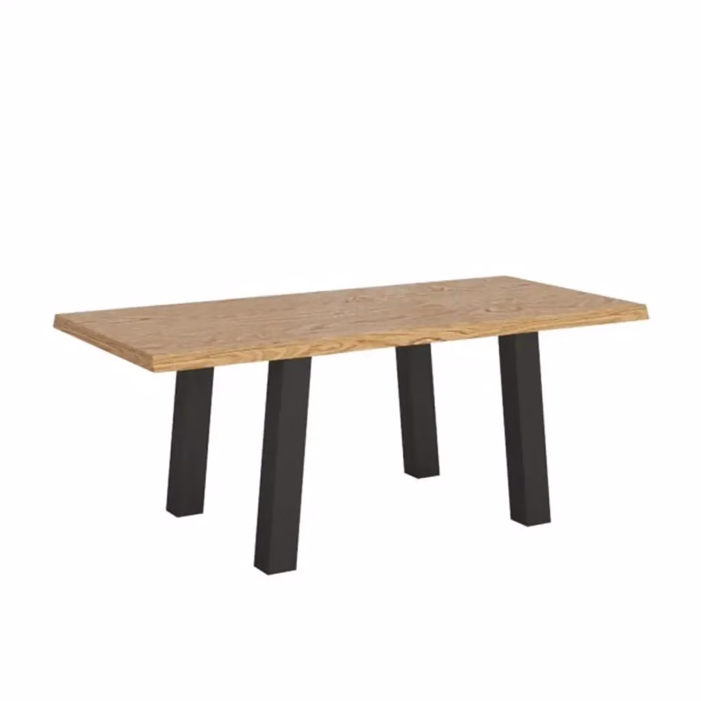 Tavolo fisso Itamoby Svalen in rovere scortecciato con gambe in metallo antracite L: 200 cm, P: 90 cm, H: 75 cm – 2