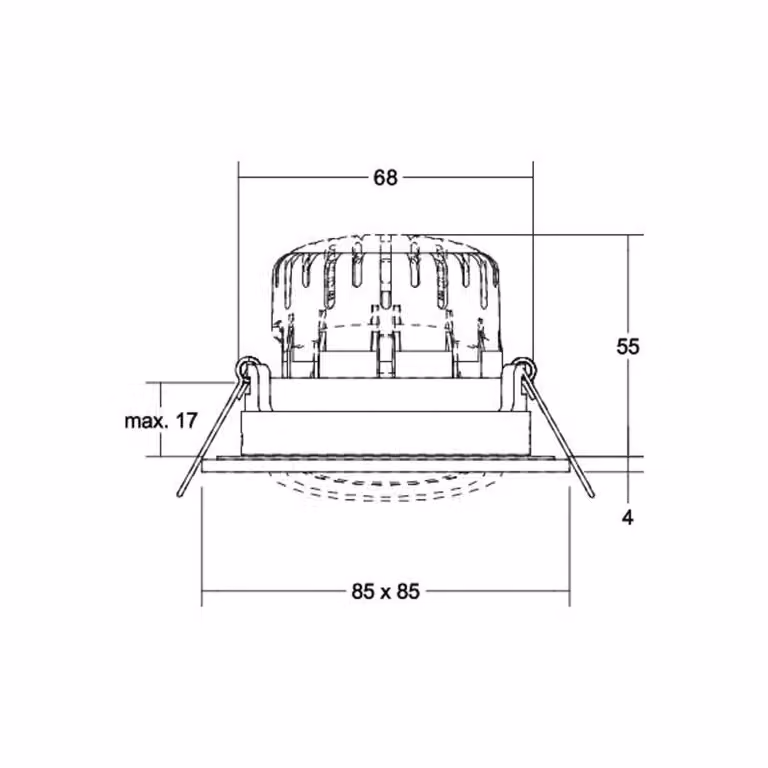 BRUMBERG BB25 IP65 incasso RC driver angolare nero BB25, dimmerabile, Nero, Bagno, Alluminio, Downlight