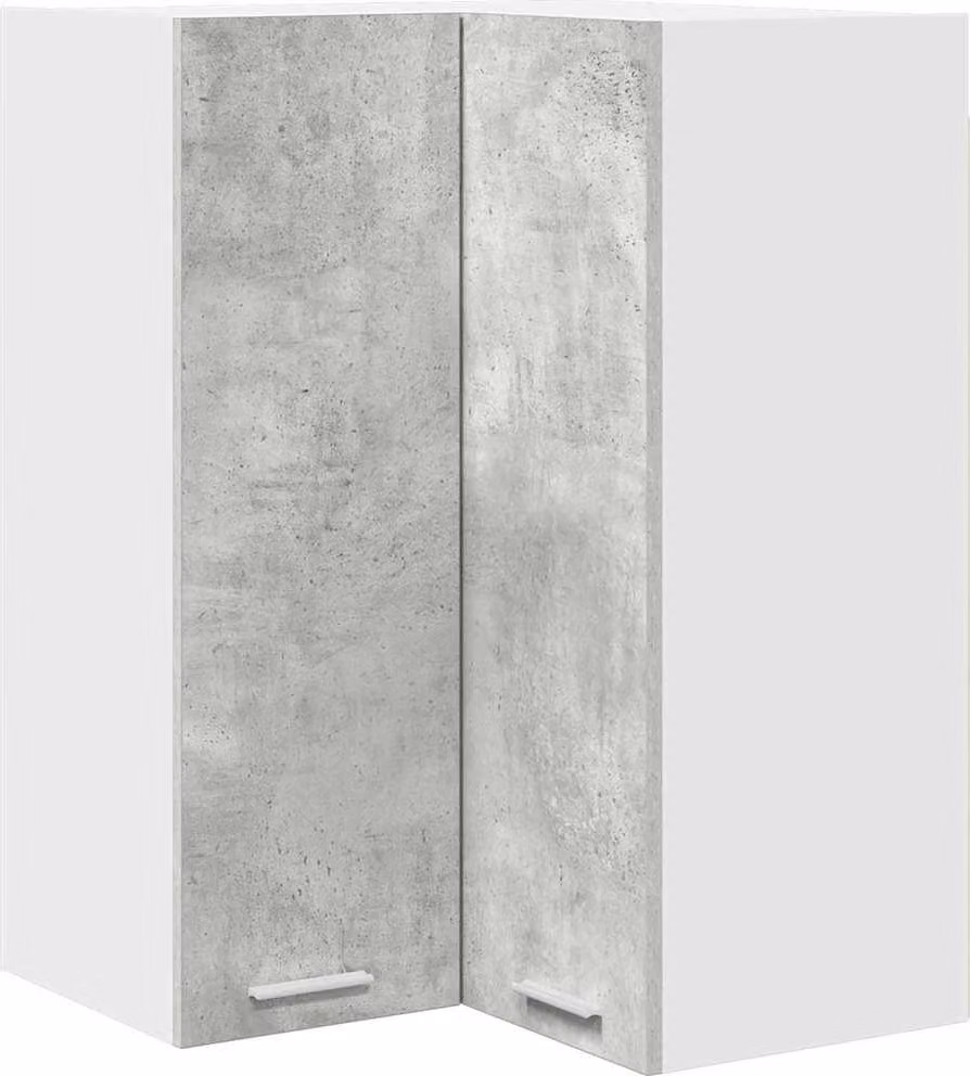 Armadio pensile Grigio Cemento e Bianco 57 x 57 x 80 cm