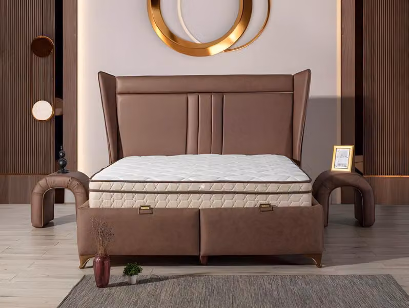 Elegantes Boxspringbett mit Stauraum Modernes Design für Komfort und Stil