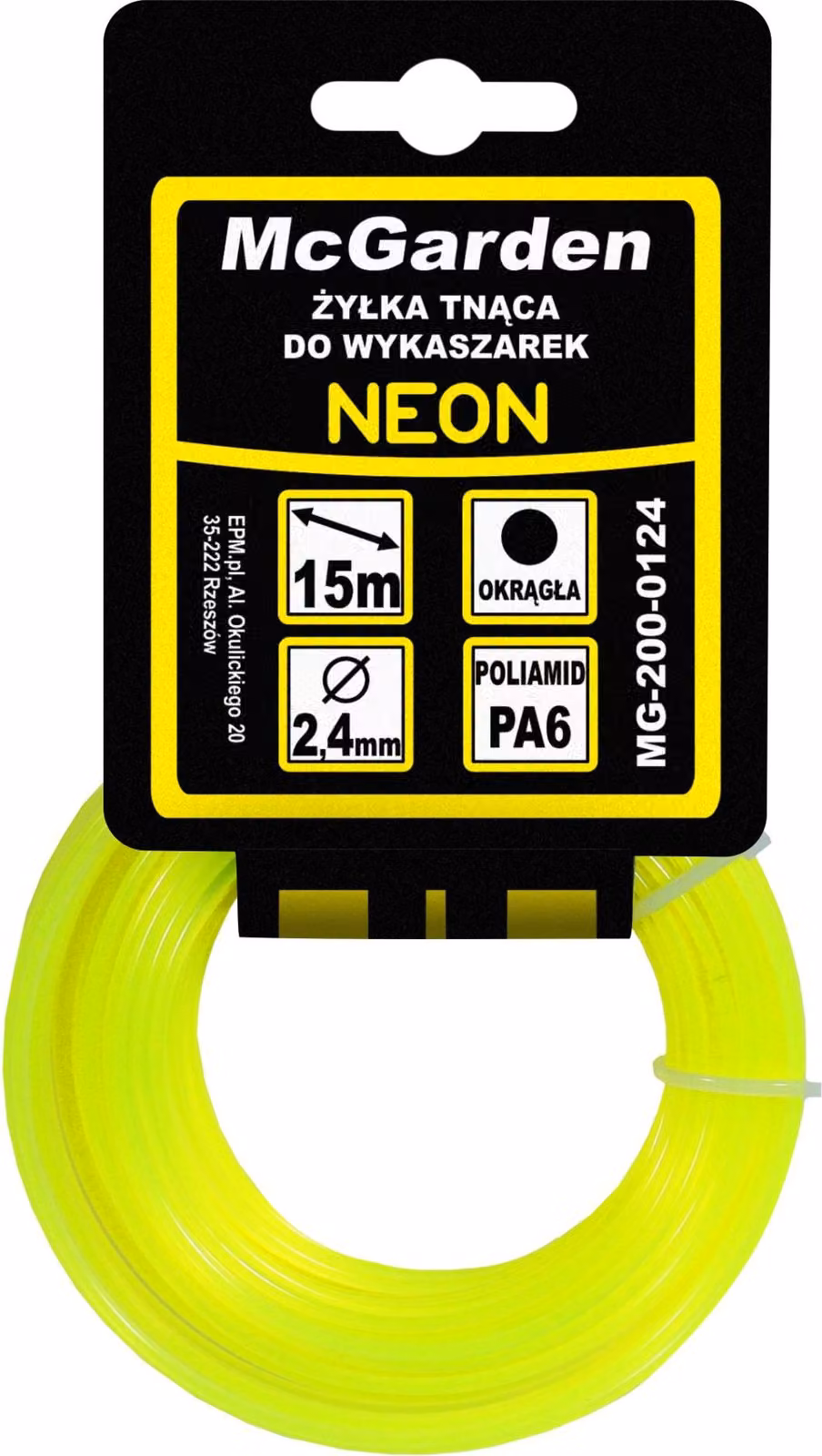 Filo Trimmer Rotondo Neon 2,4Mm 15M