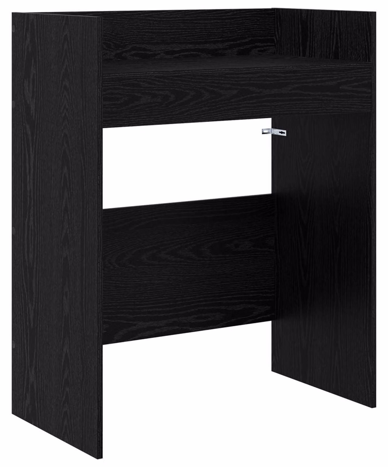 Tavolo da DJ, colore nero, aspetto legno di quercia, dimensioni 82 x 45 x 102 cm, materiale: legno composito