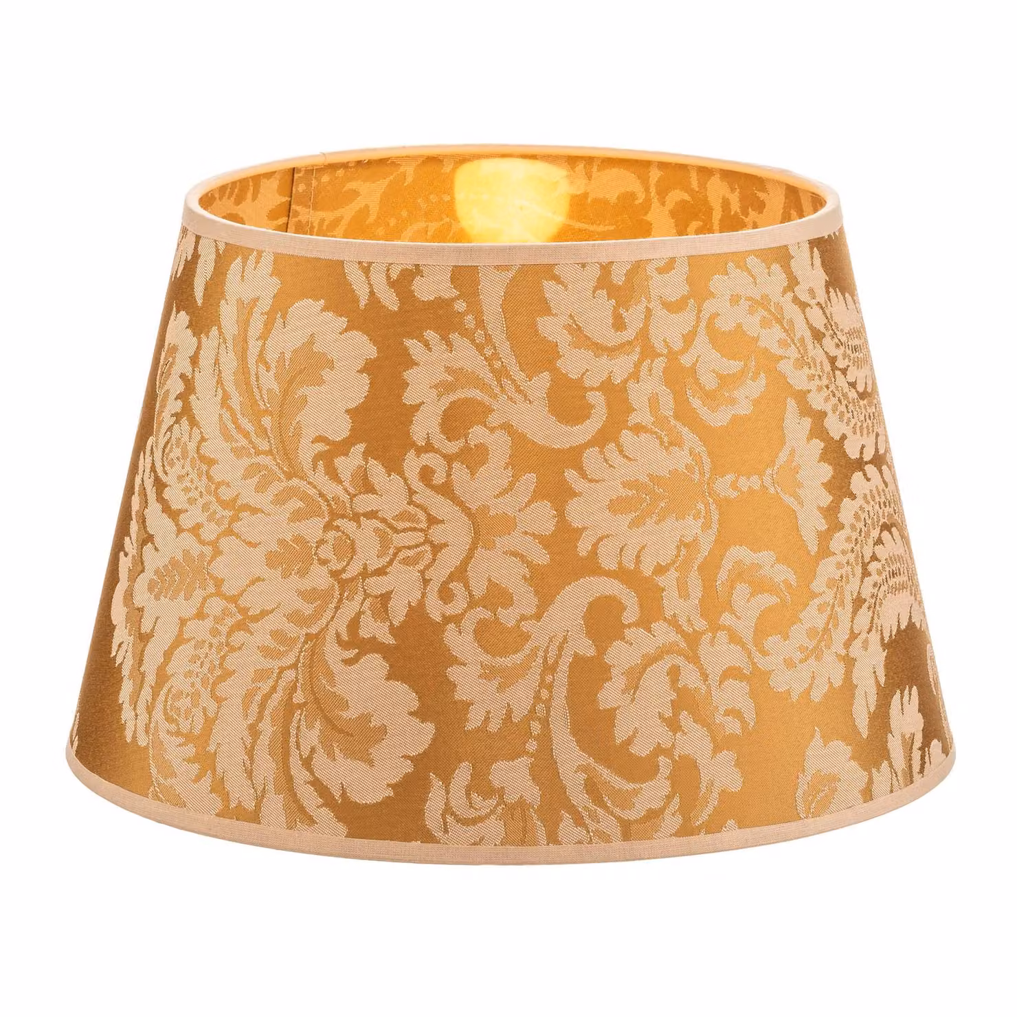Paralume Cone altezza 18 cm, oro Duolla, Ottone / Oro, Tessuto / Stoffa / Seta