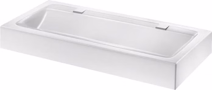 Lavandino Delabie MINERALCAST a parete L 1200 2 posti senza rubinetto