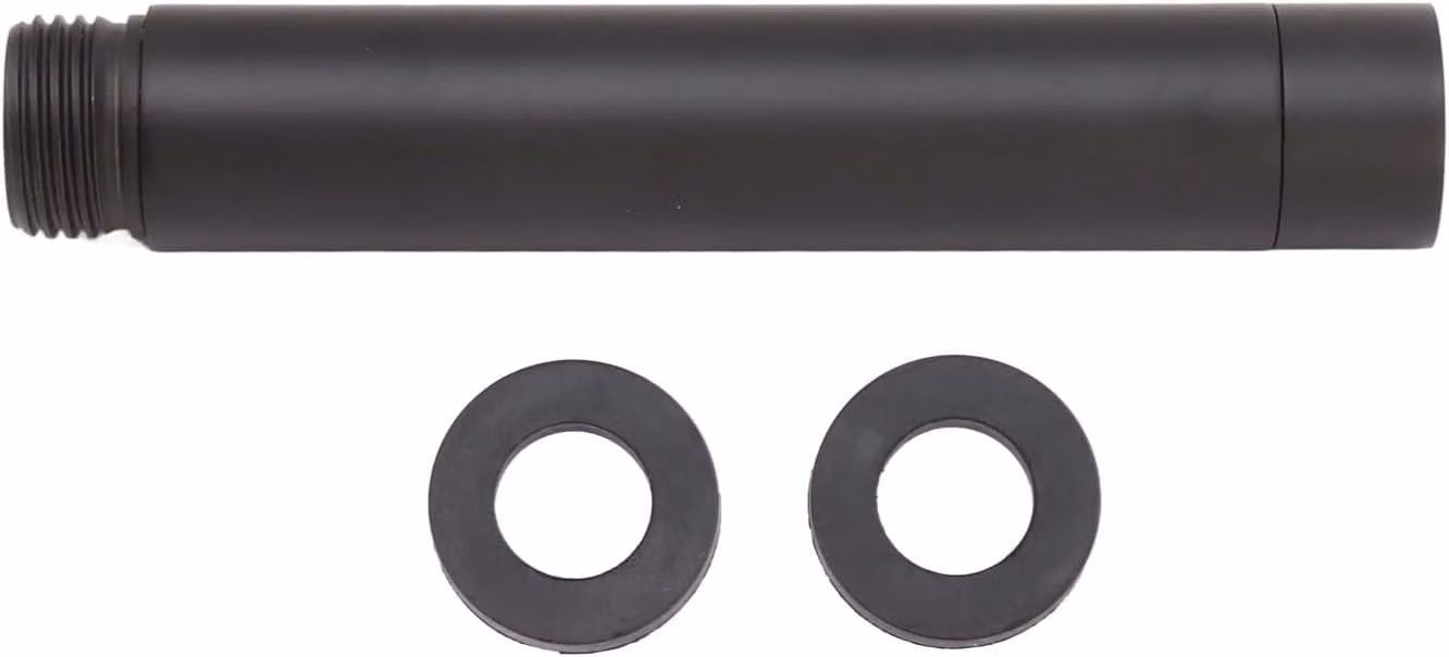 Prolunga per soffione doccia, in acciaio inossidabile, colore nero, universale, 20 cm, per la doccia