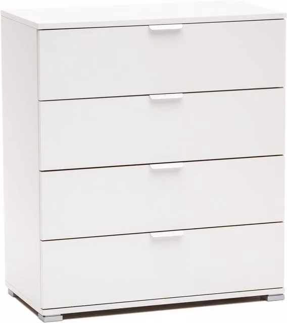 MeMi Me614BIA Cassettiera Gia' Montata, Legno, Bianco, 38x75x85 cm