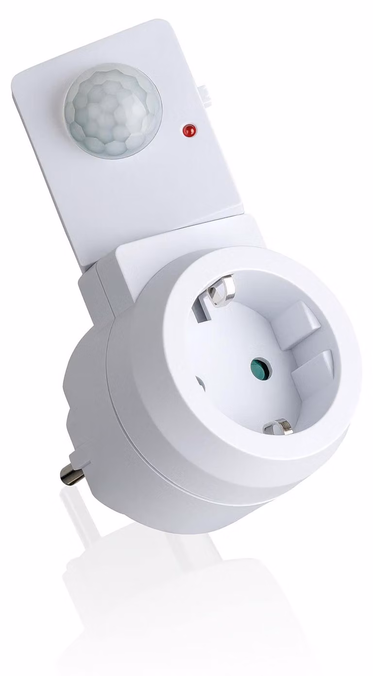 Adattatore con sensore di movimento da 230V, sensore PIR orientabile