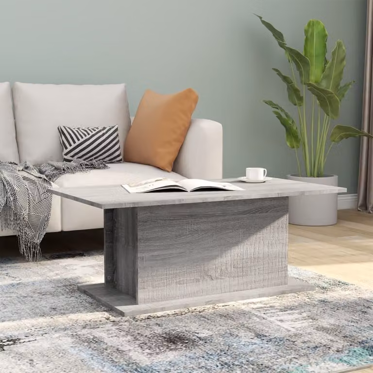 Maison Exclusive - Tavolino grigio Sonoma 102x55,5x40 cm Materiale ligneo