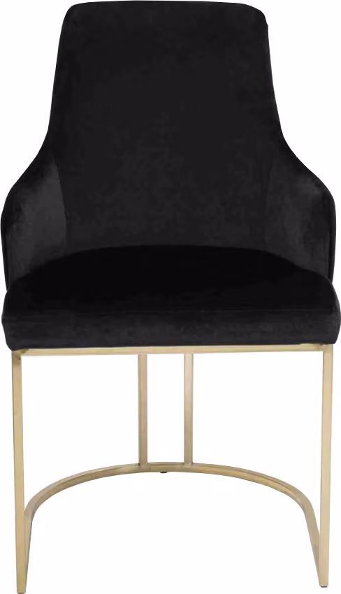 Moderner Schwarzer Textilstuhl Esszimmer Metall Einsitzer Designer Möbel
