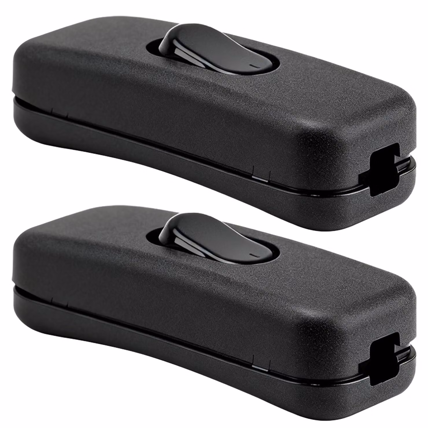 Set di 2 interruttori a levetta a 2 poli, 2A, 250V, colore nero