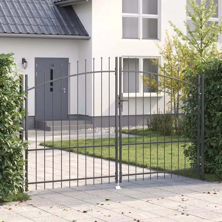 Cancello Doppio a Battente vidaXL WOERDEN in Acciaio Antracite L: 299,5 cm, H: 224,5 cm