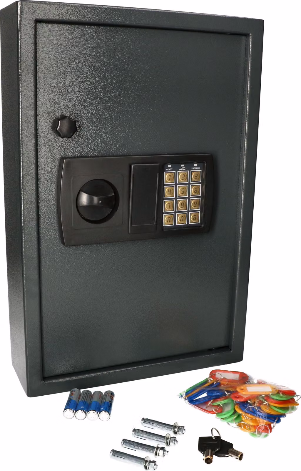 KOTARBAU® Cassaforte elettronica per la custodia delle chiavi + portachiavi
