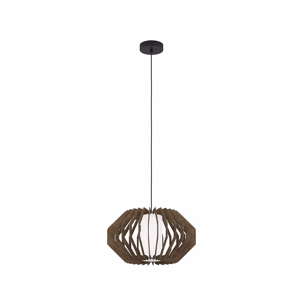 Eglo 900386 RUSTICARIA E27 lampada a sospensione Ø450mm Nero Marrone Bianco