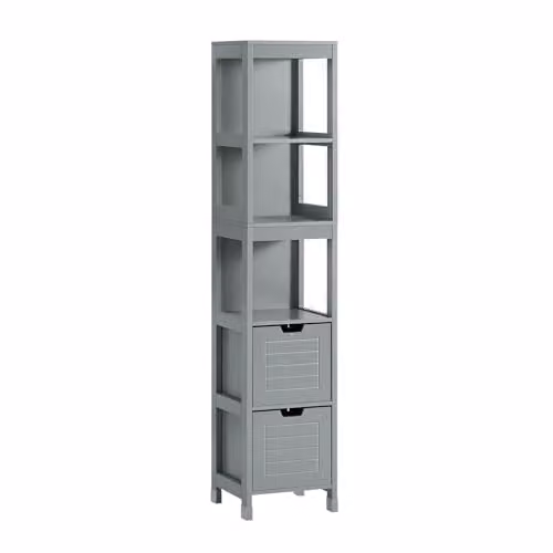 SoBuy Mobile Bagno Colonna Slim Salvaspazio Ripiani Regolabili 30x30x144cm