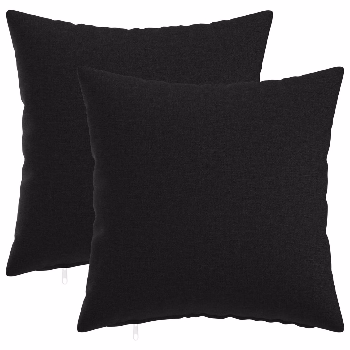 Set di 2 cuscini quadrati vidaXL HEERLEN in tessuto nero, L/P/H: 40 x 40 x 40 cm