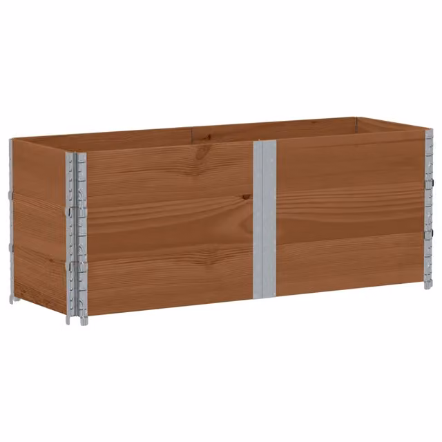 Set di 3 pareti per pallet DESIGN IN in legno massello di pino, colore marrone, L: 150 cm, H: 50 cm – 1