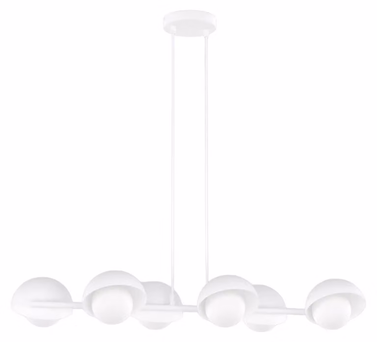 Lampada a sospensione BOOM bianca 6xG9x15W in metallo, dimensioni: 120x88x32 cm, IP20, Emibig