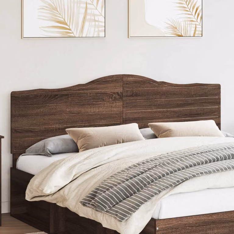 Testiera per letto moderna vidaXL in legno ingegnerizzato color rovere marrone